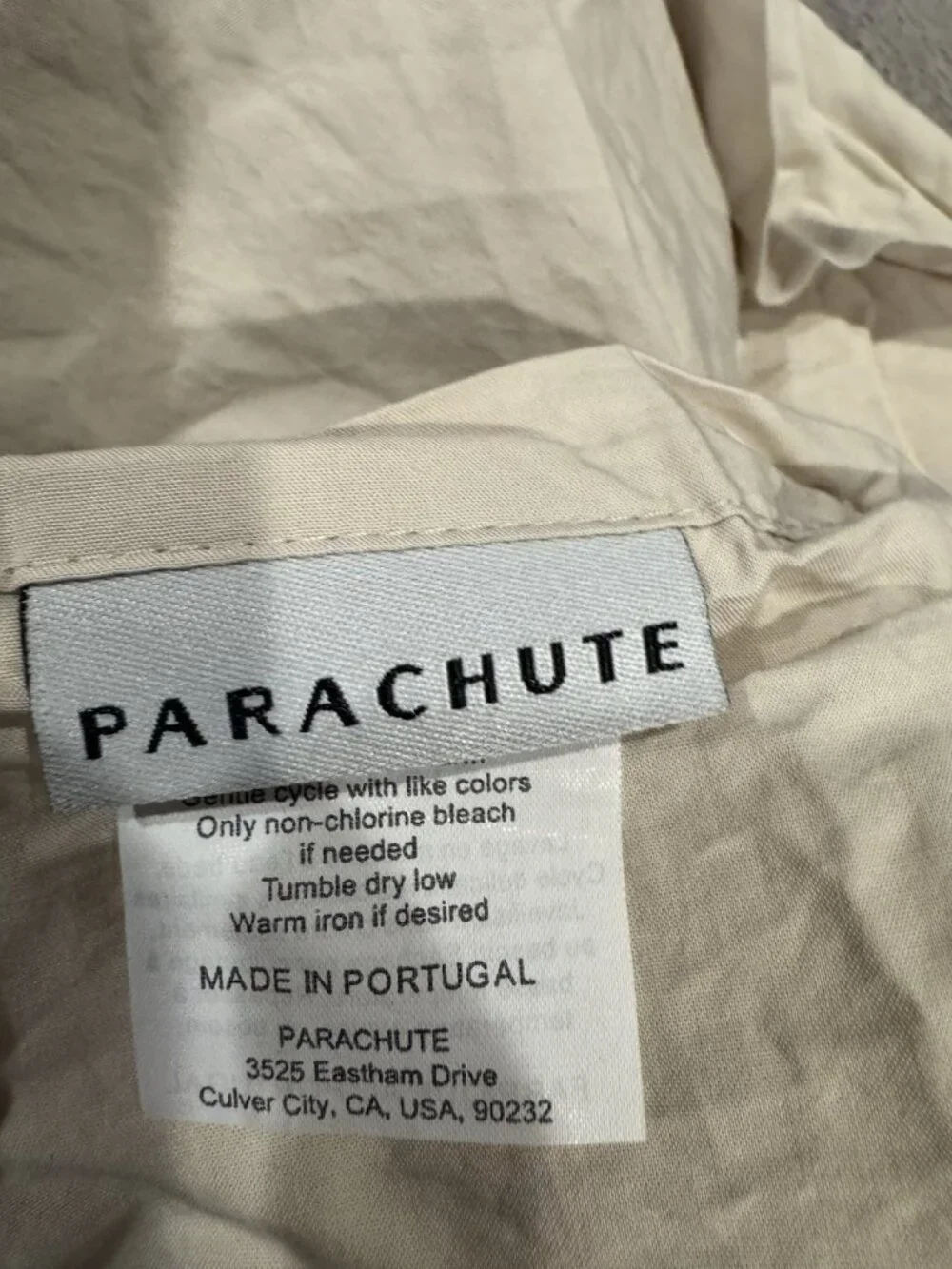 Parachute Queen Pillow Cases Clay Gray Beige Set of 2 Tan Cotton